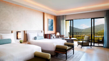 Deluxe Room, Guest room, 2 Double, Coconut/Mangrove view, Balcony, at The Ritz-Carlton Sanya, Yalong Bay