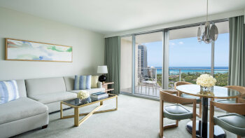 Deluxe Ocean View Suite, 1 Bedroom Suite, 1 King, Sofa bed, at The Ritz-Carlton Residences, Waikiki Beach