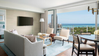 2 Bedroom Suite, Bedroom 1: 1 King, Bedroom 2: 1 Queen(s), Sofa bed, Grand Ocean view, at The Ritz-Carlton Residences, Waikiki Beach