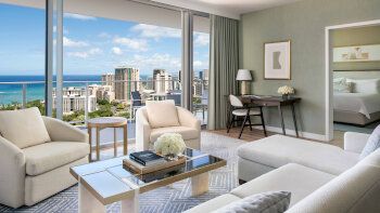 Premier, 3 Bedroom Suite, Ocean view, at The Ritz-Carlton Residences, Waikiki Beach