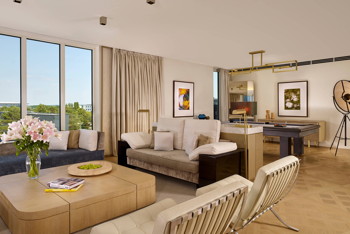 2 Bedrooms: 1 King Bed, 1 King Bed, Autostadt View, Balcony, the Ritz-Carlton Suite, at The Ritz-Carlton, Wolfsburg
