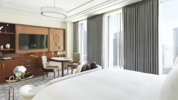 Deluxe Waterfront Room, 2 Twin Beds, Water View, at Four Seasons Hotel Abu Dhabi at Al Maryah Island