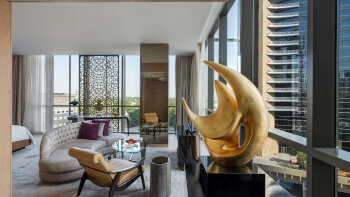 Studio Suite Burj Khalifa View, 1 King Bed, at Four Seasons Hotel Dubai International Financial Centre