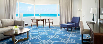 Partial Ocean View Two Bedroom Suite 1 King 2 Queen, at Fairmont El San Juan Hotel