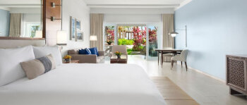 Oceanside Villa Terrace Room 1 King, at Fairmont El San Juan Hotel