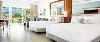 Oceanside Villa Terrace Room 2 Queen, at Fairmont El San Juan Hotel