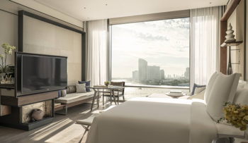 Premier Riverview Room, King Bed, at Four Seasons Hotel Bangkok at Chao Phraya River