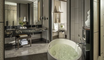 Premier Riverview Room, 2 Twins, at Four Seasons Hotel Bangkok at Chao Phraya River