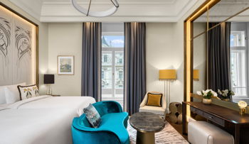 Deluxe Room Twin Beds, Deluxe Guest room, 2 Twin/Single Bed(s), City view, at Matild Palace, a Luxury Collection Hotel, Budapest