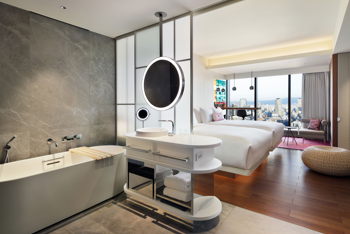 Wonderful, Guest room, 2 Double, Skyline view, High floor, at W Osaka