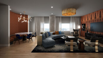 Penthouse I, 2 Bedroom Suite, Bedroom 1: 1 King, Bedroom 2: 1 King, Lake view, Corner room, at W Austin