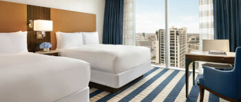 ADA Accessible Deluxe, 2 Queen Beds, Mobility Accessible, Tub with Grab Bars, at Fairmont Austin