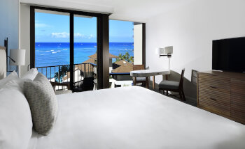 Ocean View, One King Bed, at Halepuna Waikiki by Halekulani