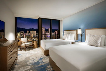 Waikiki Mountain View, Two Double Beds, at Halepuna Waikiki by Halekulani