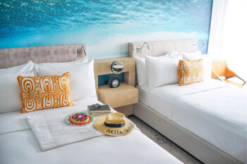 Partial Ocean View: 2 Double Beds, at Waikiki Beachcomber by Outrigger