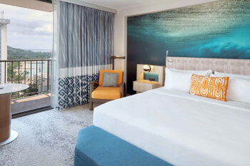 Ocean View: 1 King Bed, at Waikiki Beachcomber by Outrigger