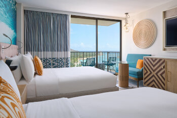 Ocean View: 2 Double Beds, at Waikiki Beachcomber by Outrigger