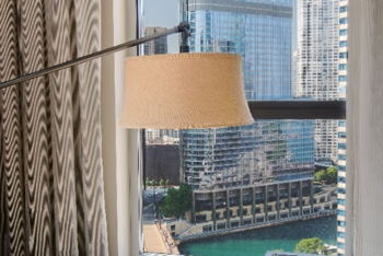 Grand Chamber River View King Suite, at Virgin Hotels Chicago