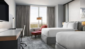 ADA Accessible Deluxe 2 Double Beds Mobility/Hearing Accessible ADA Tub, at Loews Chicago O