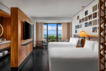 Ocean View Guestroom with 2 Queen Beds, at Conrad Tulum Riviera Maya