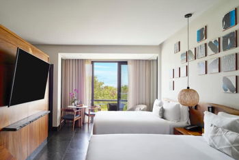 Ceiba Partial Ocean View Guestroom 2 Queen Bd, at Conrad Tulum Riviera Maya
