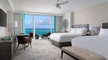 Deluxe Oceanfront Double, Deluxe Guest room, 2 Queen, Oceanfront, at The Ritz-Carlton, Turks & Caicos