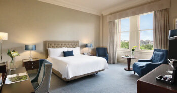 Queen Premier Room with Castle View, at The Caledonian Edinburgh, Curio Collection by Hilton