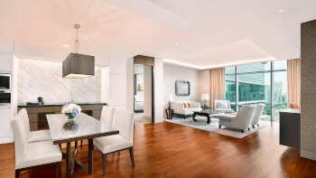 2 Bedrooms: 1 King Bed, 2 Queen Beds, City View, High Floor, Legacy Suite, at The St. Regis Bangkok