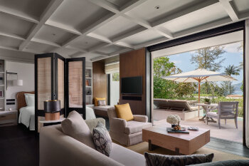 Partial Ocean View Pool Pavilion King, at Rosewood Phuket