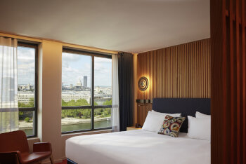 Paris Skyline View, 1 King or 2 Single Beds, River Seine and Eiffel Tower View, at SO/ Paris