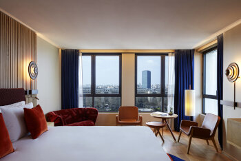 Studio Panorama View, 1 King, Corner Junior Suite, River Seine and Eiffel Tower View, at SO/ Paris