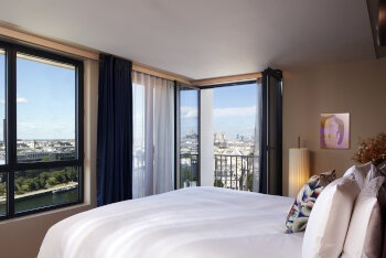 SO Paris Suite, 1 King Bed, Corner Presidential Suite, Balcony, Living Area, Panoramic Views, at SO/ Paris