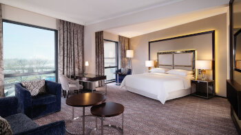 1 King Bed, Vistula River View, Club Lounge Access, Sofa Bed, Deluxe Suite, at Sheraton Grand Krakow