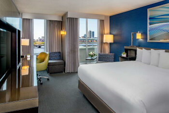 King - River View/Balcony, at The Royal Sonesta Boston