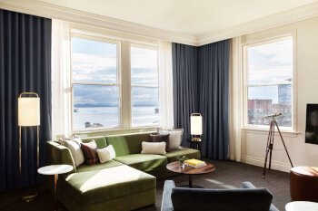 One Bedroom Suite - King - Sound View, at Alexis Royal Sonesta Hotel Seattle