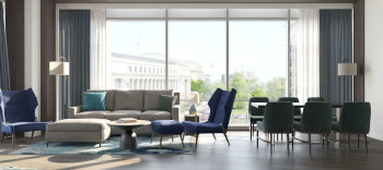 Capitol Hill Suite Landmark View - King and Sofabed, at The Royal Sonesta Washington DC Capitol Hill