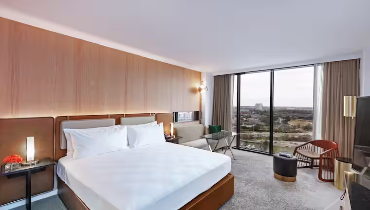 1 King Hearing/Mobility Accessible RI Shower, at C. Baldwin, Curio Collection by Hilton