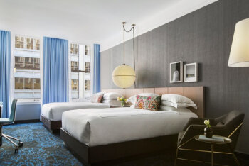 2 Queen Premium Walk In Shower, at Kimpton Gray Hotel Chicago 