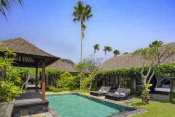 3 Bedroom Presidential Pool Villa, 3 Double Beds, at Peppers Seminyak