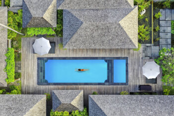 5 Bedroom Presidential Pool Villa, 4 Double Beds, 1 Twin Bed, at Peppers Seminyak