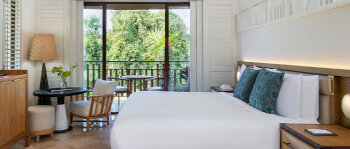 Deluxe Casita 1 King, 458sf,42sm, Garden View, Soaking Tub, Separate Shower, at Fairmont Mayakoba