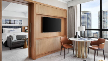 Water Tower Suite, 1 Bedroom Suite, 1 King, Sofa bed, Water Tower view, City view, at The Ritz-Carlton, Chicago