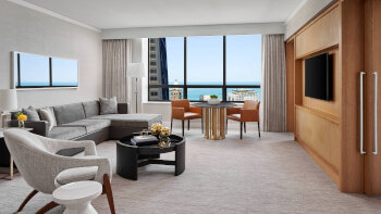 Gold Coast Suite, 1 Bedroom Executive Suite, 1 King, Sofa bed, City view, at The Ritz-Carlton, Chicago