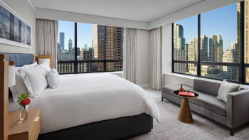 Magnificent Mile Suite, 1 Bedroom Suite, 1 King, Sofa bed, Michigan Avenue view, City view, at The Ritz-Carlton, Chicago