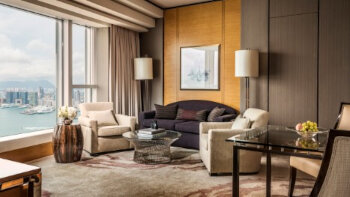 Renovated Superior Harbour-view Suite, at Four Seasons Hotel Hong Kong