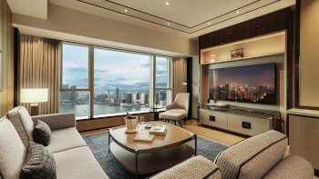 Renovated Premier Harbour-view Suite, at Four Seasons Hotel Hong Kong