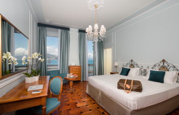 Deluxe Double Room King Bed Sea View with Balcony, at Grand Hotel Miramare