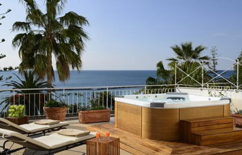 Exclusive Luxury Suite Aurora Sea View with Terrace, at Royal Hotel Sanremo