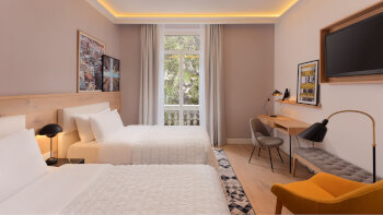 Premium Deluxe, Guest room, 2 Twin, at Le Meridien Barcelona