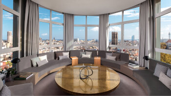 Panoramic Suite, Penthouse Suite, 1 King, City view, Top floor, at Le Meridien Barcelona